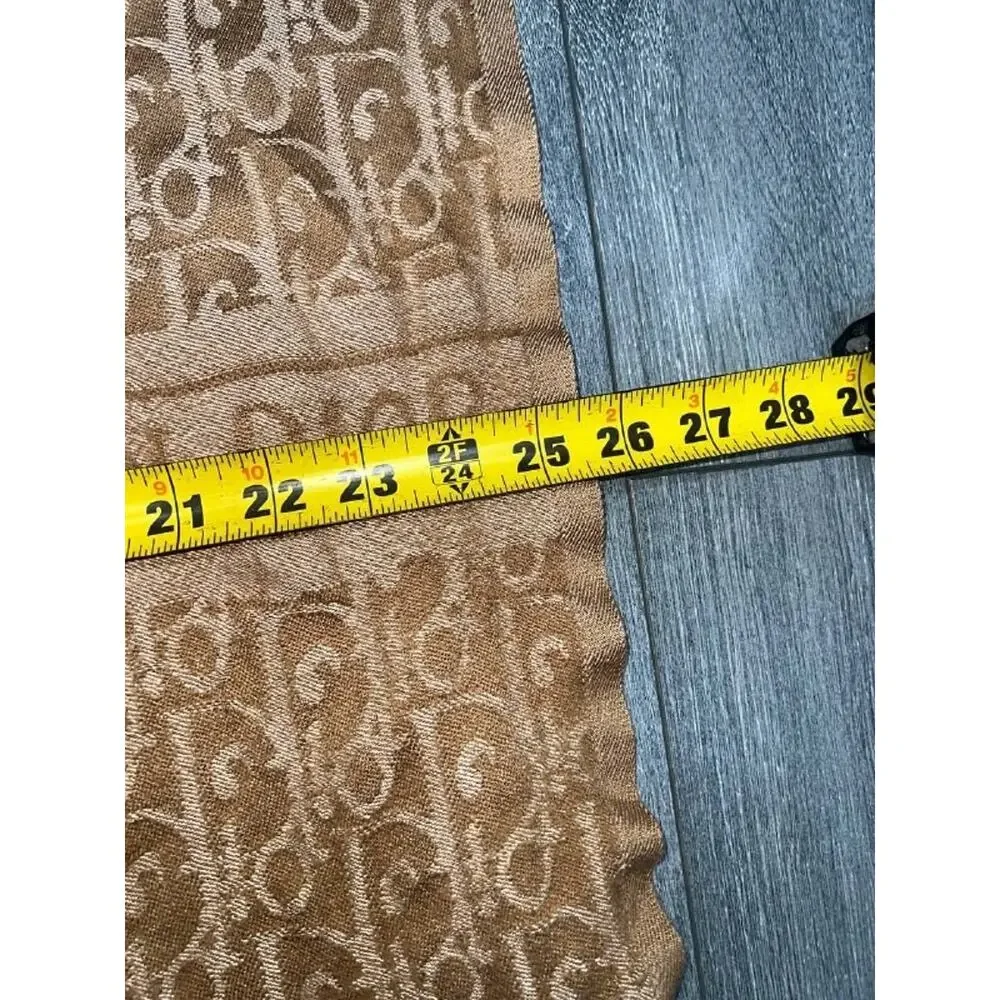 Christian Dior Oblique All Over Dior Print scarf Brown A008138